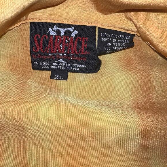 Scarface Tony Montana AOP Button Shirt Men’s XL Dragonfly Sunset Graphic Vintage - Picture 2 of 8